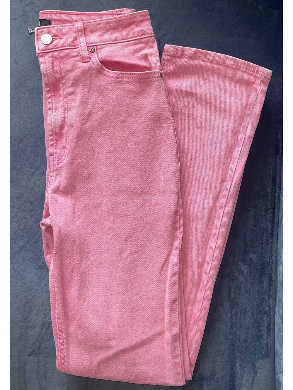 AFRM Pink Acid Wash High Rise Straight Leg Denim Jeans 27 Heston Anthropologie